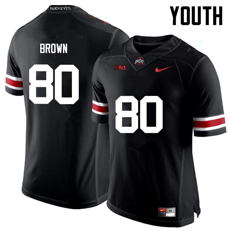 Youth Nike Ohio State Buckeyes Noah Brown #80 Black College Football Jersey Authentic LCL13Q3L
