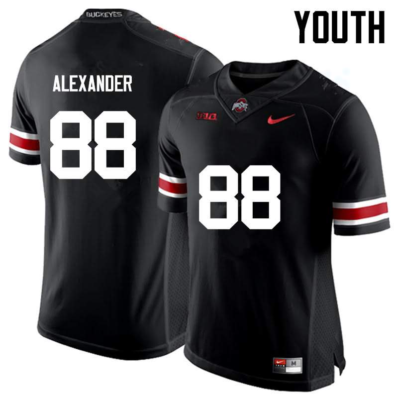 Youth Nike Ohio State Buckeyes AJ Alexander #88 Black College Football Jersey Classic KGC57Q3N