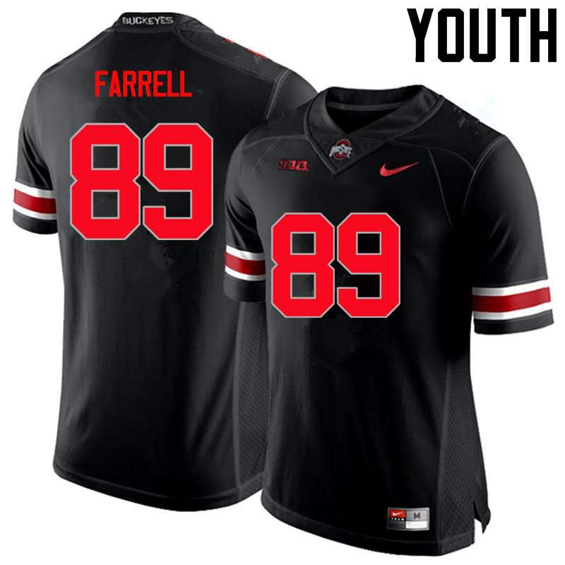 Youth Nike Ohio State Buckeyes Luke Farrell #89 Black College Limited Football Jersey June TWG28Q2R
