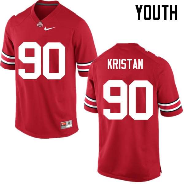 Youth Nike Ohio State Buckeyes Bryan Kristan #90 Red College Football Jersey Comfortable ZVK77Q4P