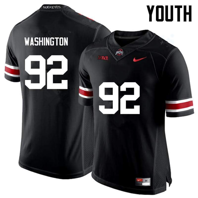 Youth Nike Ohio State Buckeyes Adolphus Washington #92 Black College Football Jersey For Sale WDR03Q4S