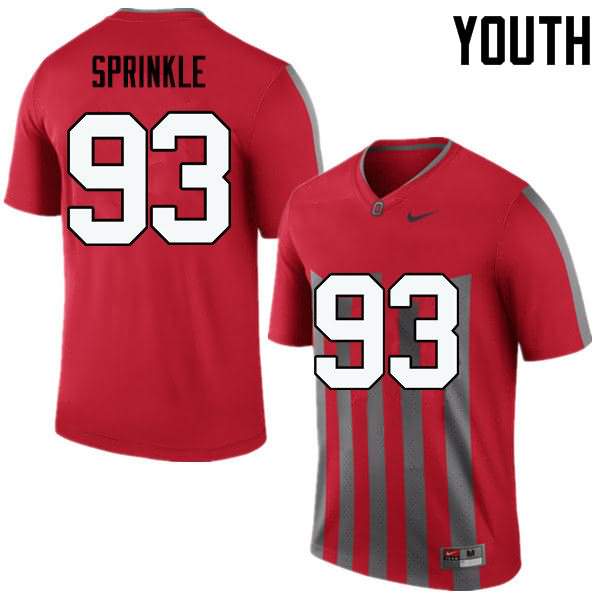 Youth Nike Ohio State Buckeyes Tracy Sprinkle #93 Throwback College Football Jersey Fashion LHX60Q1I