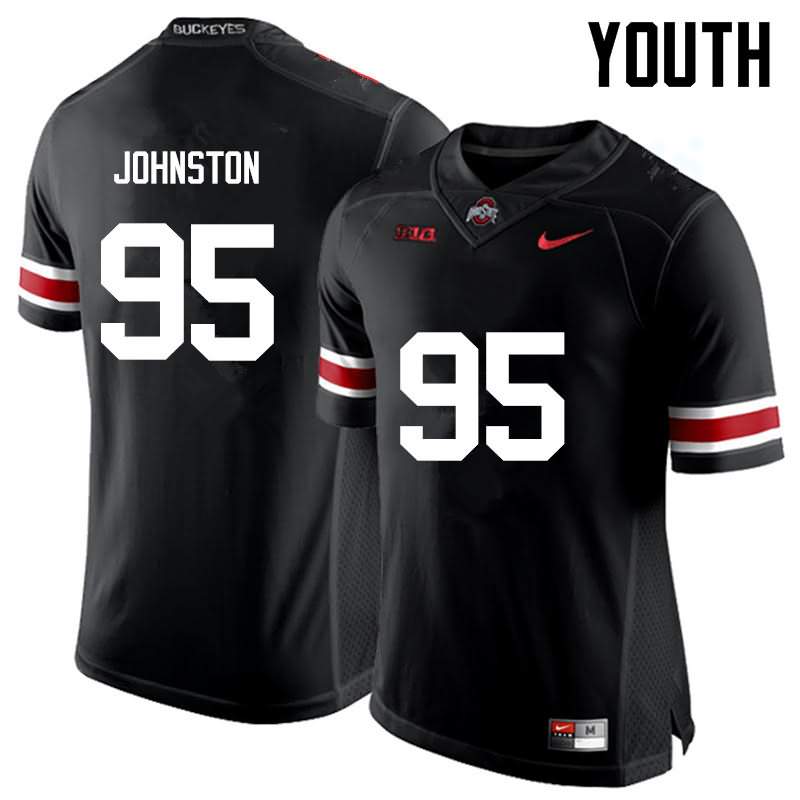 Youth Nike Ohio State Buckeyes Cameron Johnston #95 Black College Football Jersey Lifestyle TCJ47Q3L