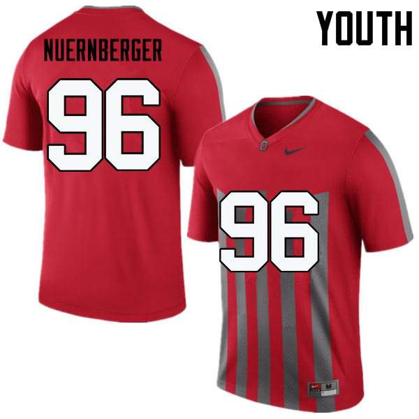 Youth Nike Ohio State Buckeyes Sean Nuernberger #96 Throwback College Football Jersey New YAV87Q4L